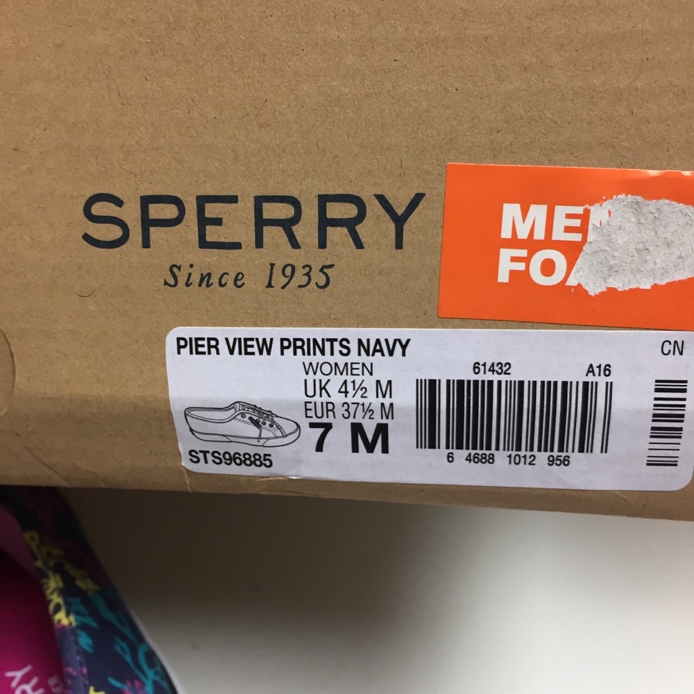 SPERRY Colorful Reef Navy Pier View Sneaker 7M New in Box - Picture 8 of 8